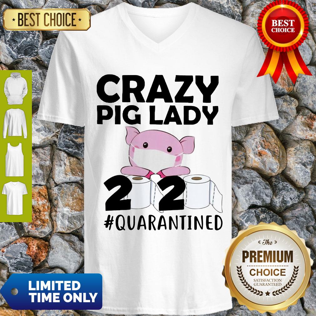 Premium Crazy Pig Lady 2020 Quarantined Shirt - Image 5
