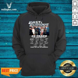 Alternative view of Awesome Fast And Furious 20 Years 2001 2021 Signatures Thank You For The Memorie Shirt