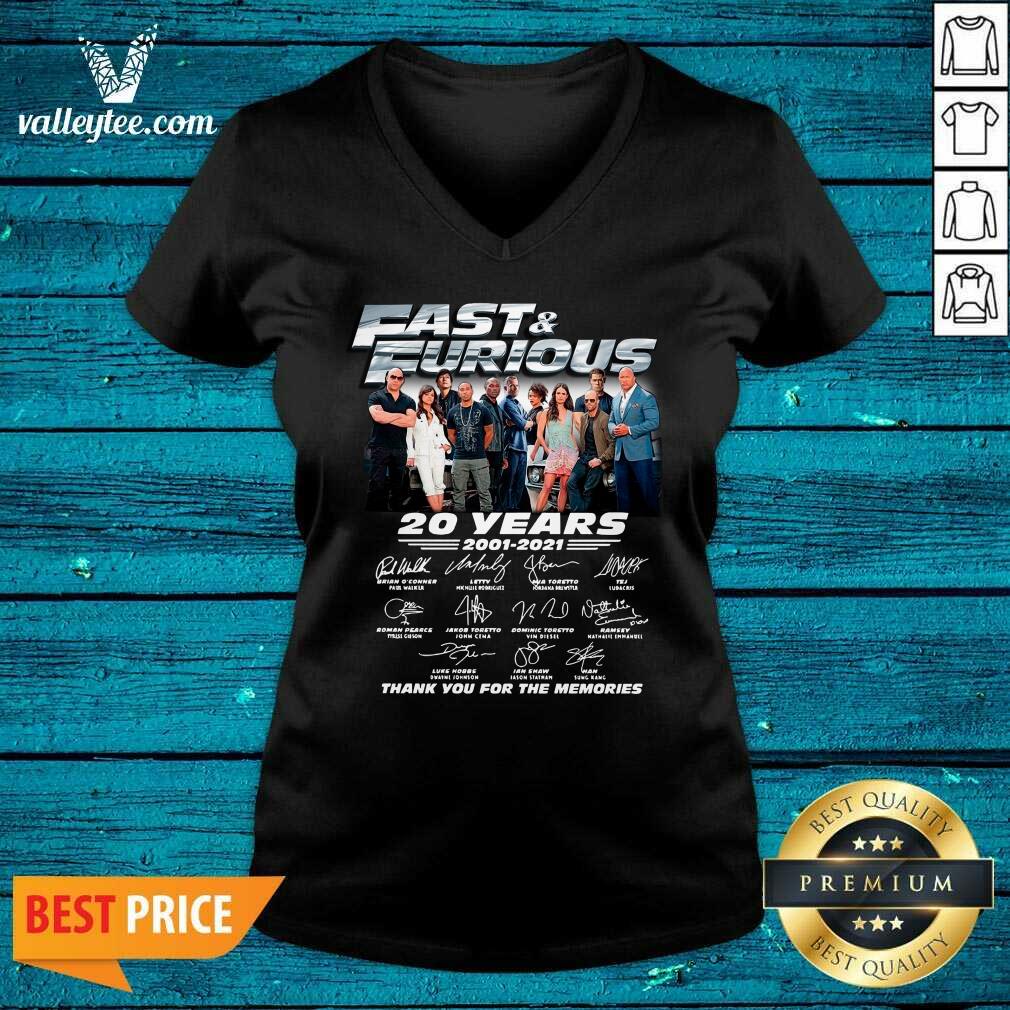 Awesome Fast And Furious 20 Years 2001 2021 Signatures Thank You For The Memorie Shirt - Image 5