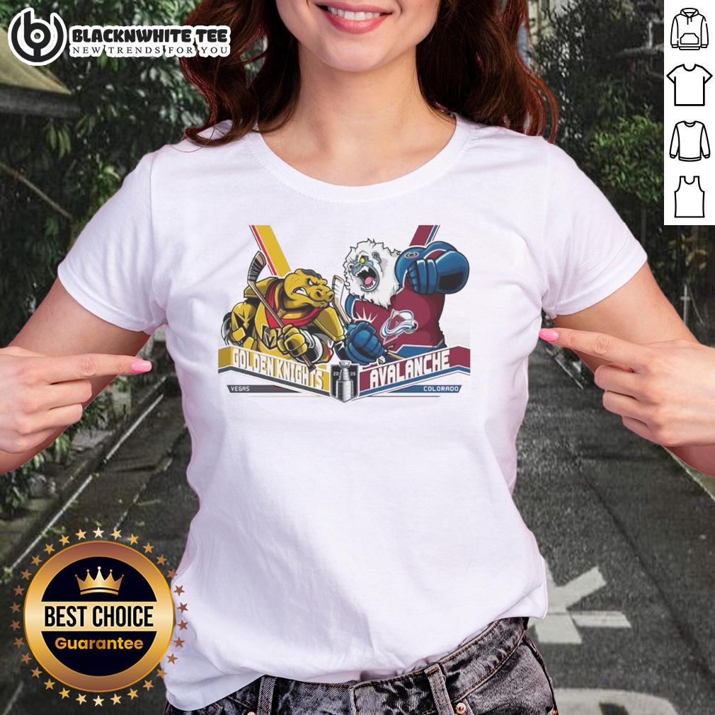Top Vegas Golden Knights Vs Colorado Avalanche Western Conference Finals 2026 Hockey Mascot T-Shirt - Image 3