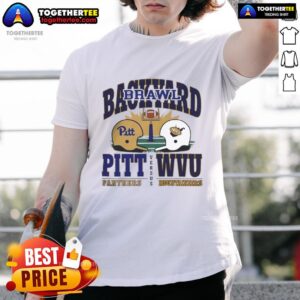 Nice Pitt Panthers Vs West Virginia Mountaineers Backyard Brawl 2025 Helmet T-Shirt