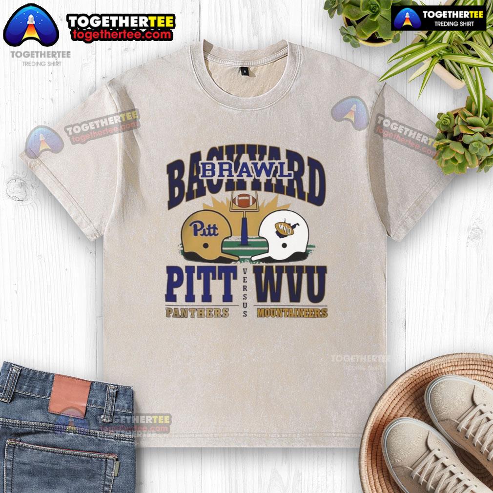 Nice Pitt Panthers Vs West Virginia Mountaineers Backyard Brawl 2025 Helmet T-Shirt - Image 6
