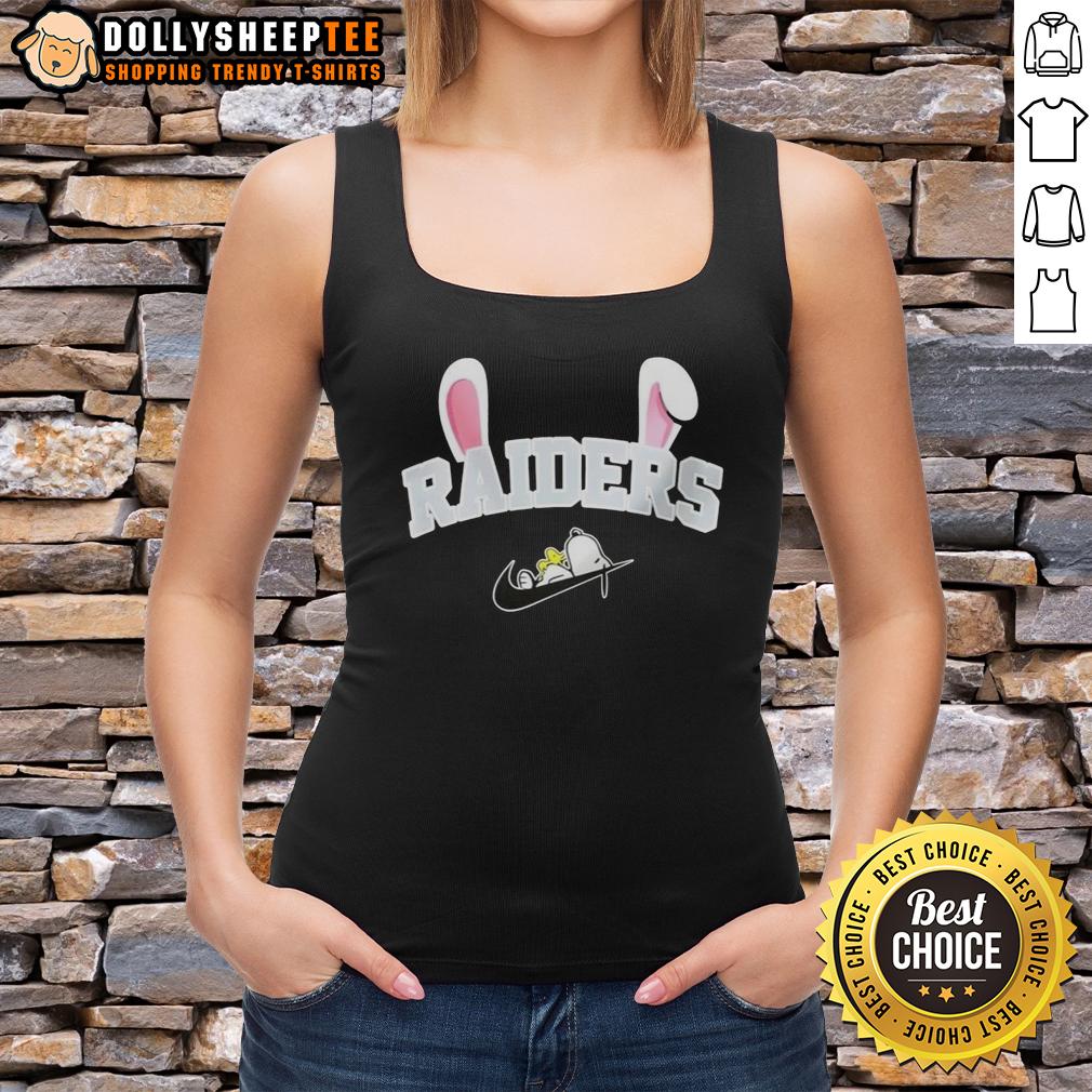 Official Las Vegas Raiders X Snoopy Happy Easter T-Shirt - Image 4