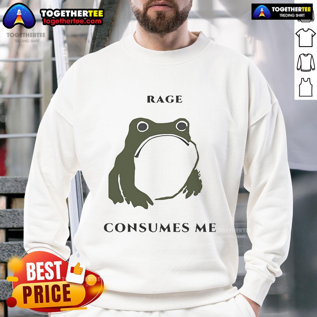 Official Rage Consumes Me Frog Meme T-Shirt - Image 5