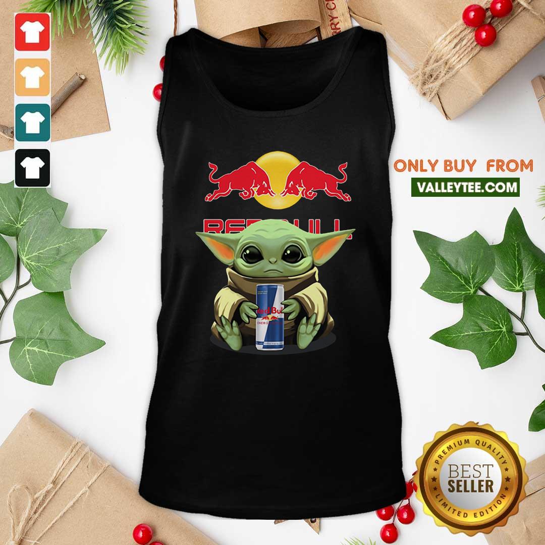 Beautiful Baby Yoda Hugs Red Bull Shirt - Image 4