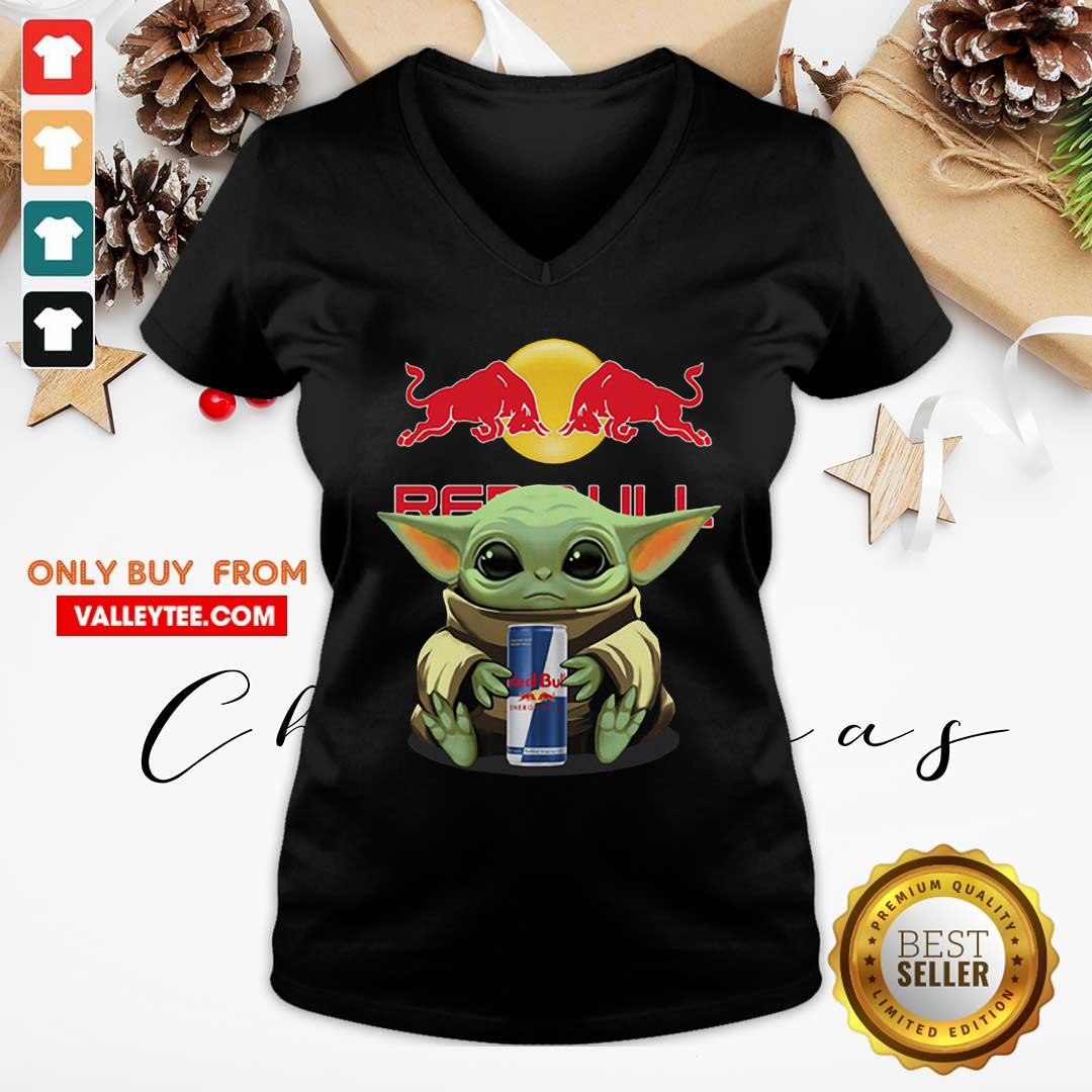 Beautiful Baby Yoda Hugs Red Bull Shirt - Image 3