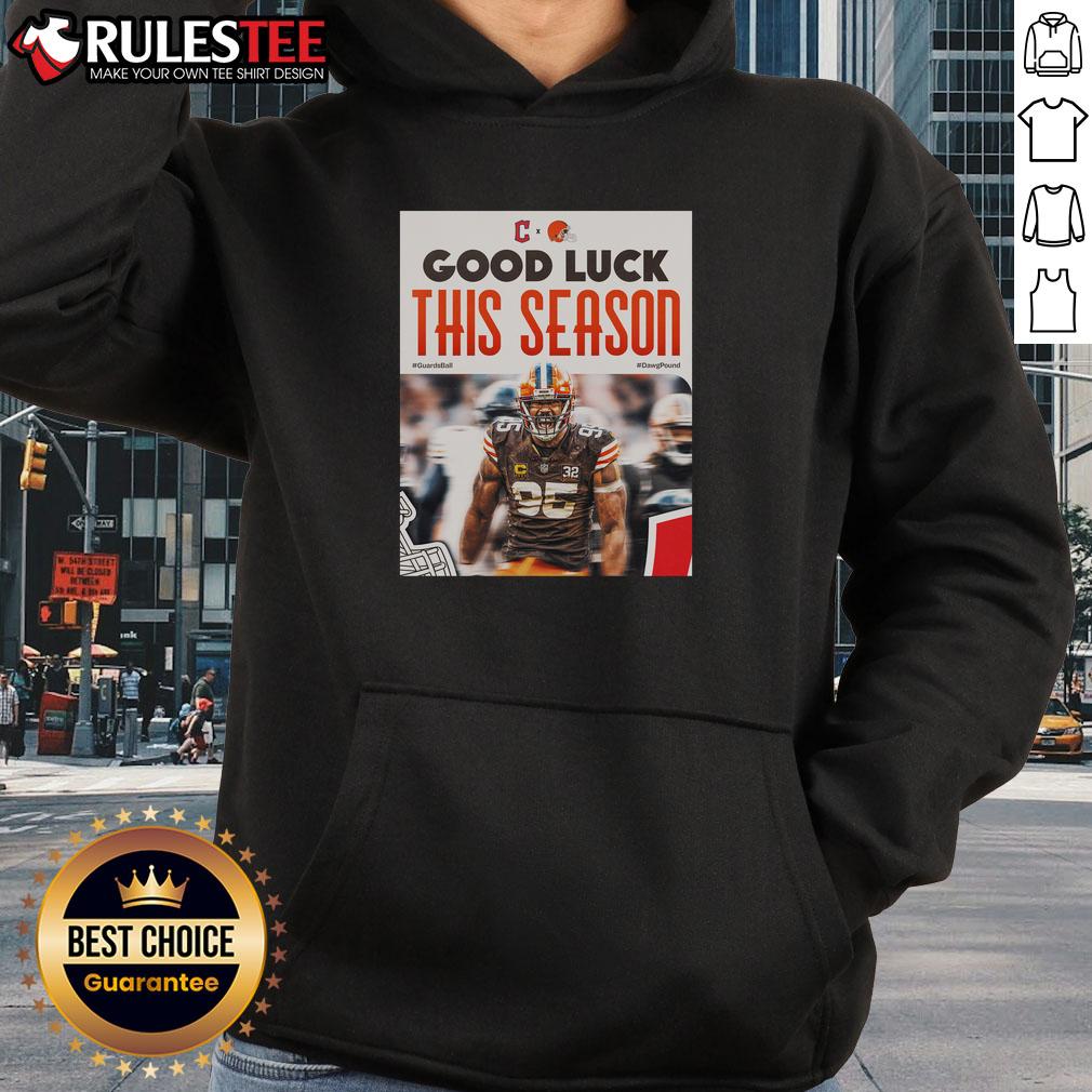 Good Cleveland Browns Good Luck This Season T-Shirt - Image 2