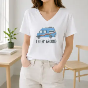 Alternative view of Original Top I Sleep Around Tyler Genocchio Shirt