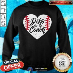 Alternative view of Pretty Dibs On The Coach Baseball Heart Shirt