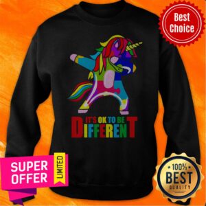 Alternative view of Awesome Autism Unicorn It’s Ok To Be Different Shirt