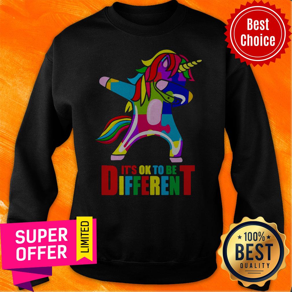 Awesome Autism Unicorn It’s Ok To Be Different Shirt - Image 2