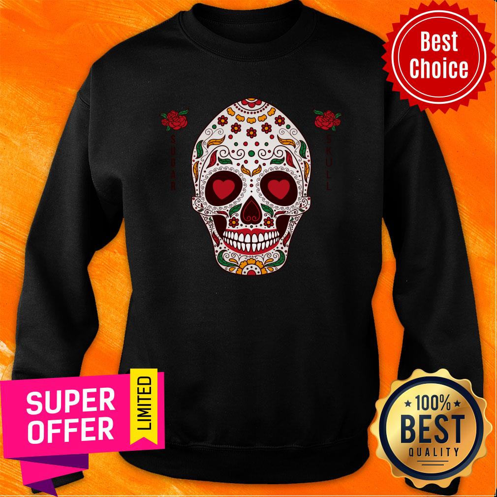 The Mexican Dia De Muertos Day Of The Dead Sugar Skull Shirt - Image 5