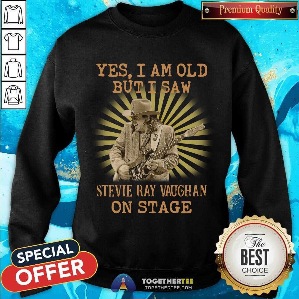 Top Yes I Am Old But I Saw Stevie Ray Vaughan On Stage Shirt - Image 4