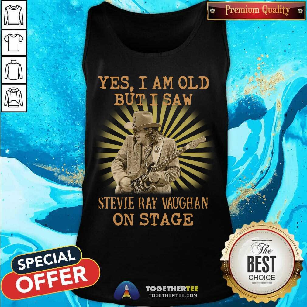 Top Yes I Am Old But I Saw Stevie Ray Vaughan On Stage Shirt - Image 3