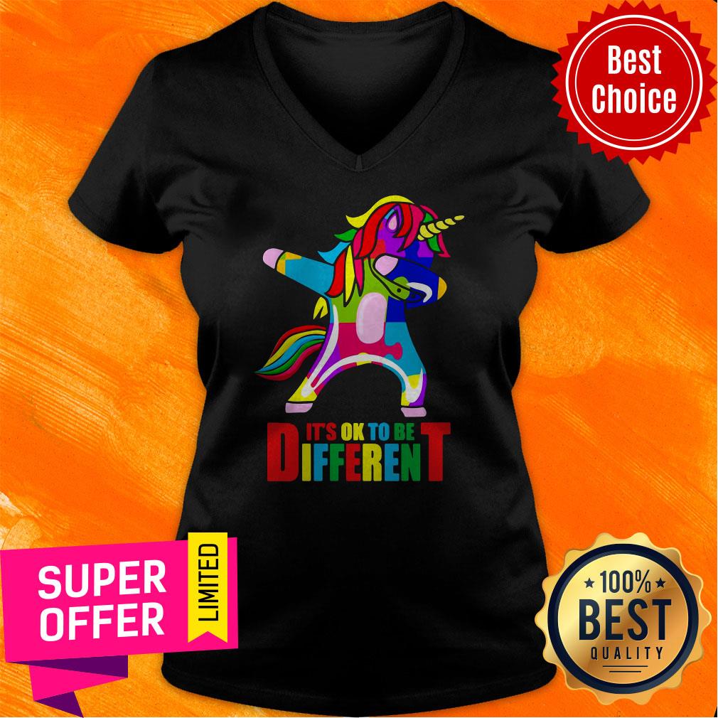 Awesome Autism Unicorn It’s Ok To Be Different Shirt - Image 4