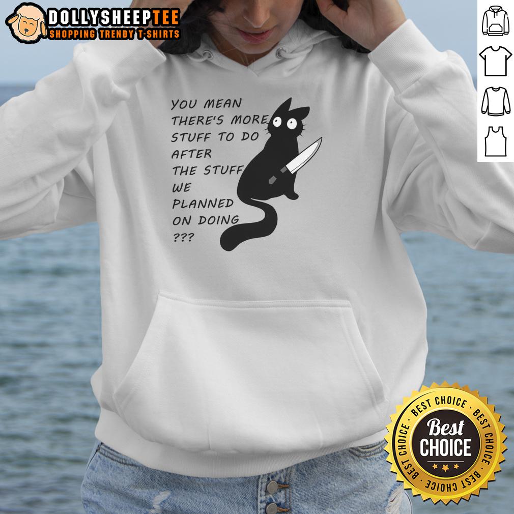 Cute Cat You Meant There's More Stuff To Do After The Stuff We Planned On Doing T-Shirt - Image 2