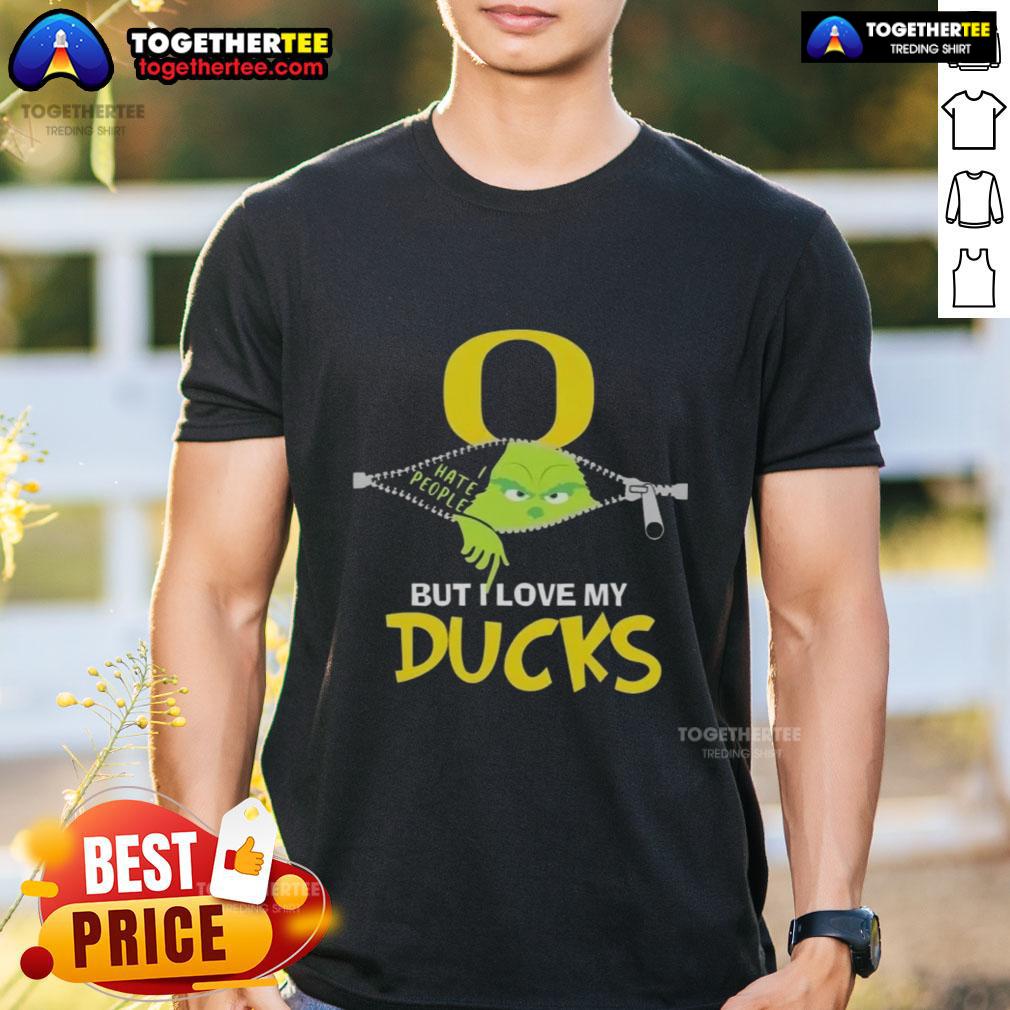 Original Grinch Christmas But I Love My Oregon Ducks T-Shirt