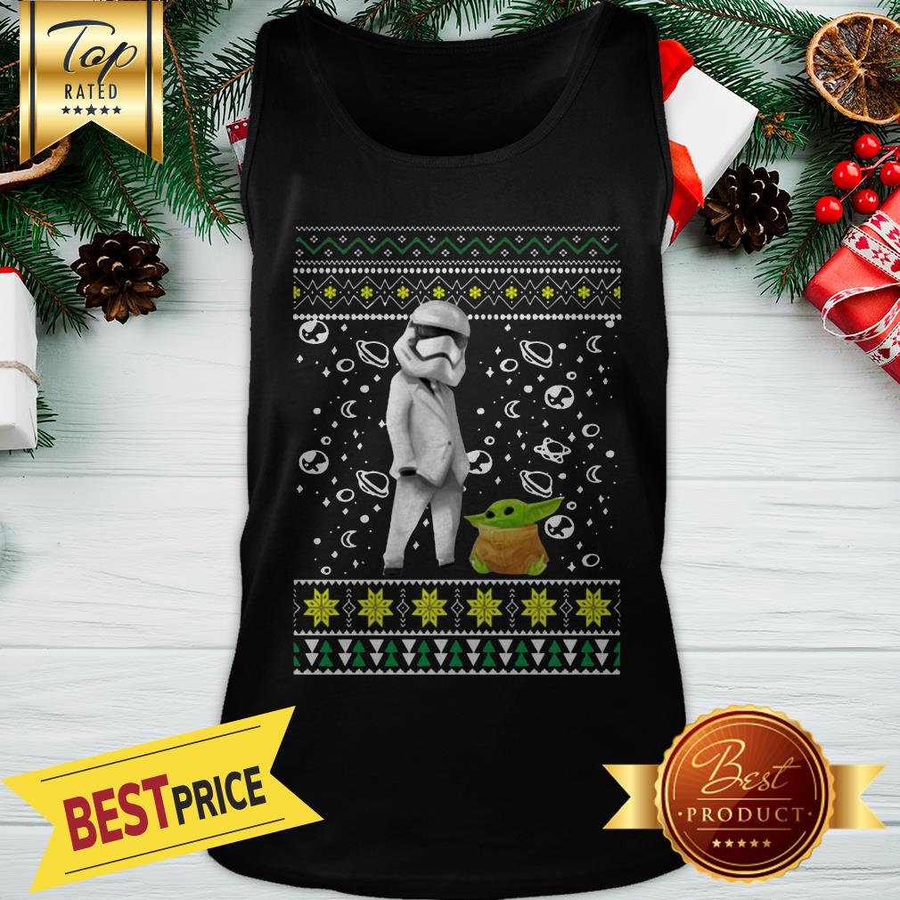 Star Wars Stormtrooper And Baby Yoda Ugly Christmas Shirt - Image 2