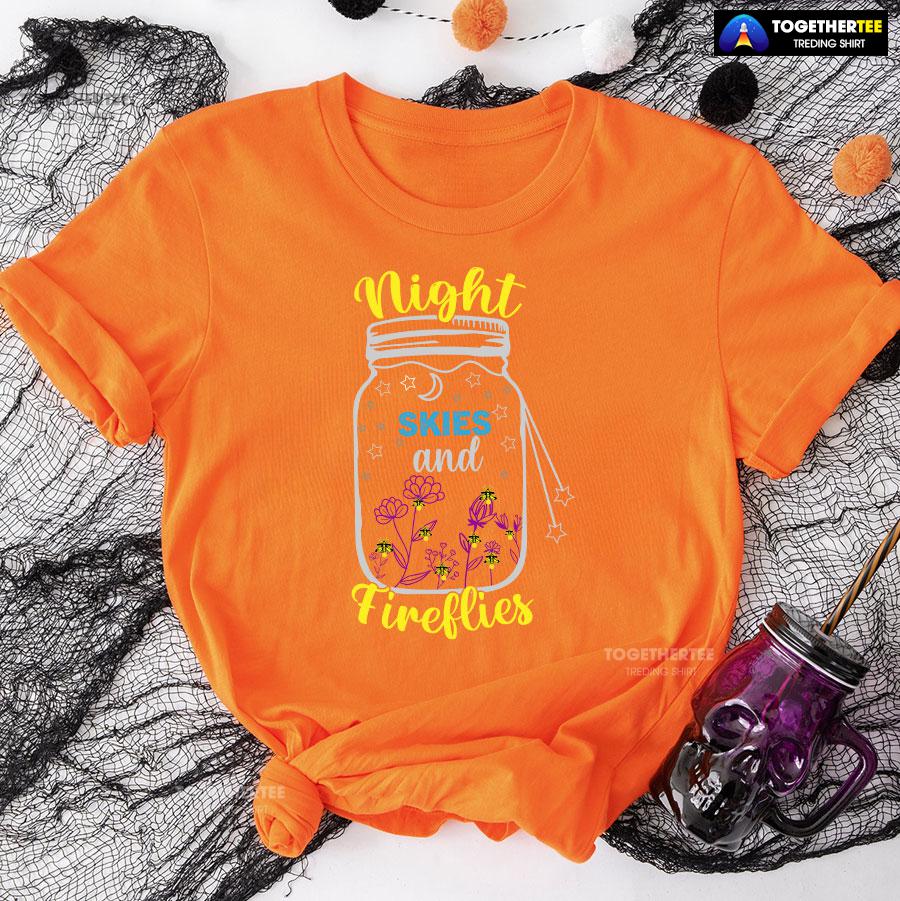 Night Skies And Fireflies Camping T-Shirt - Image 10