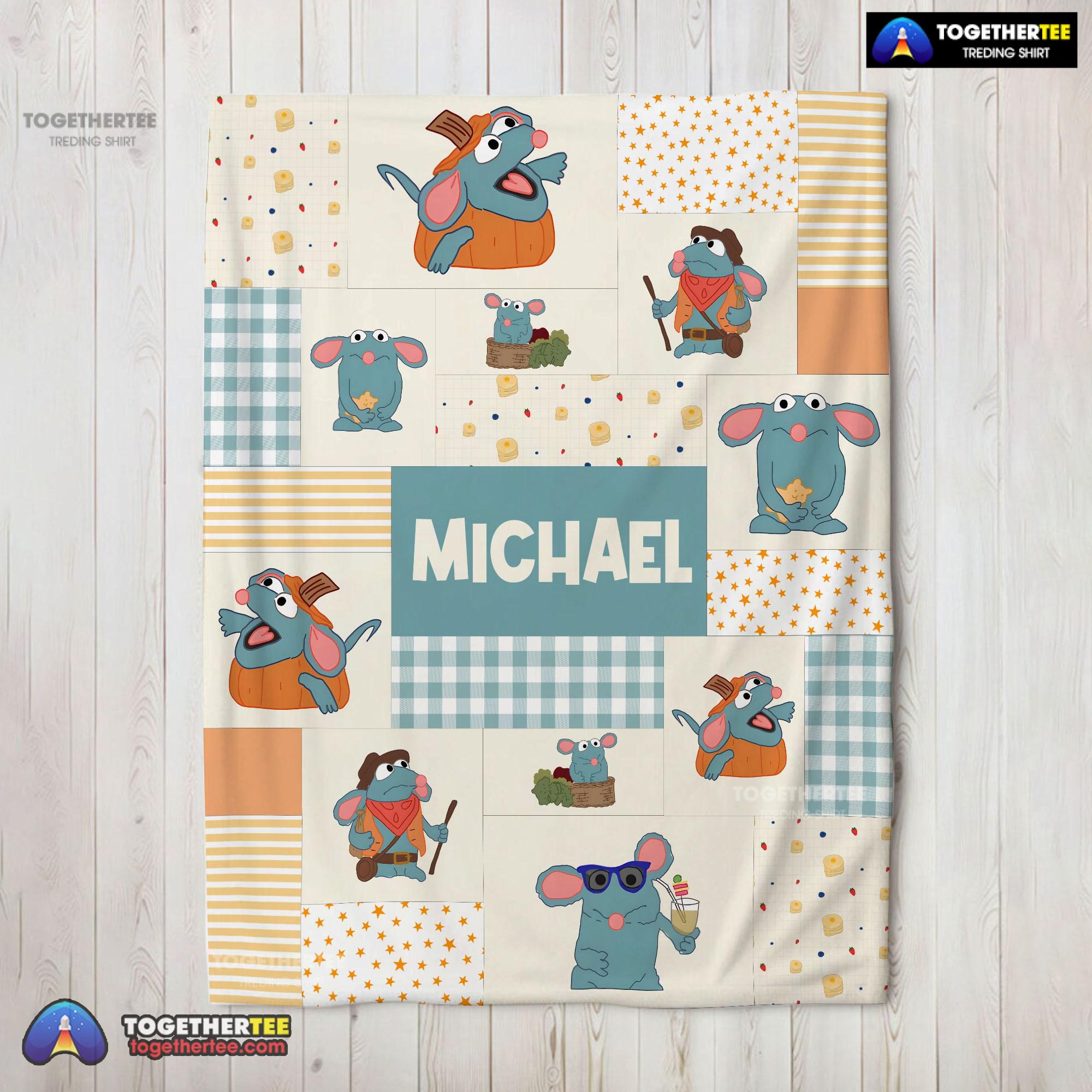 Official Nice Ratatouille Tutter Mood Patchwork Blanket Fleece Customized Blanket