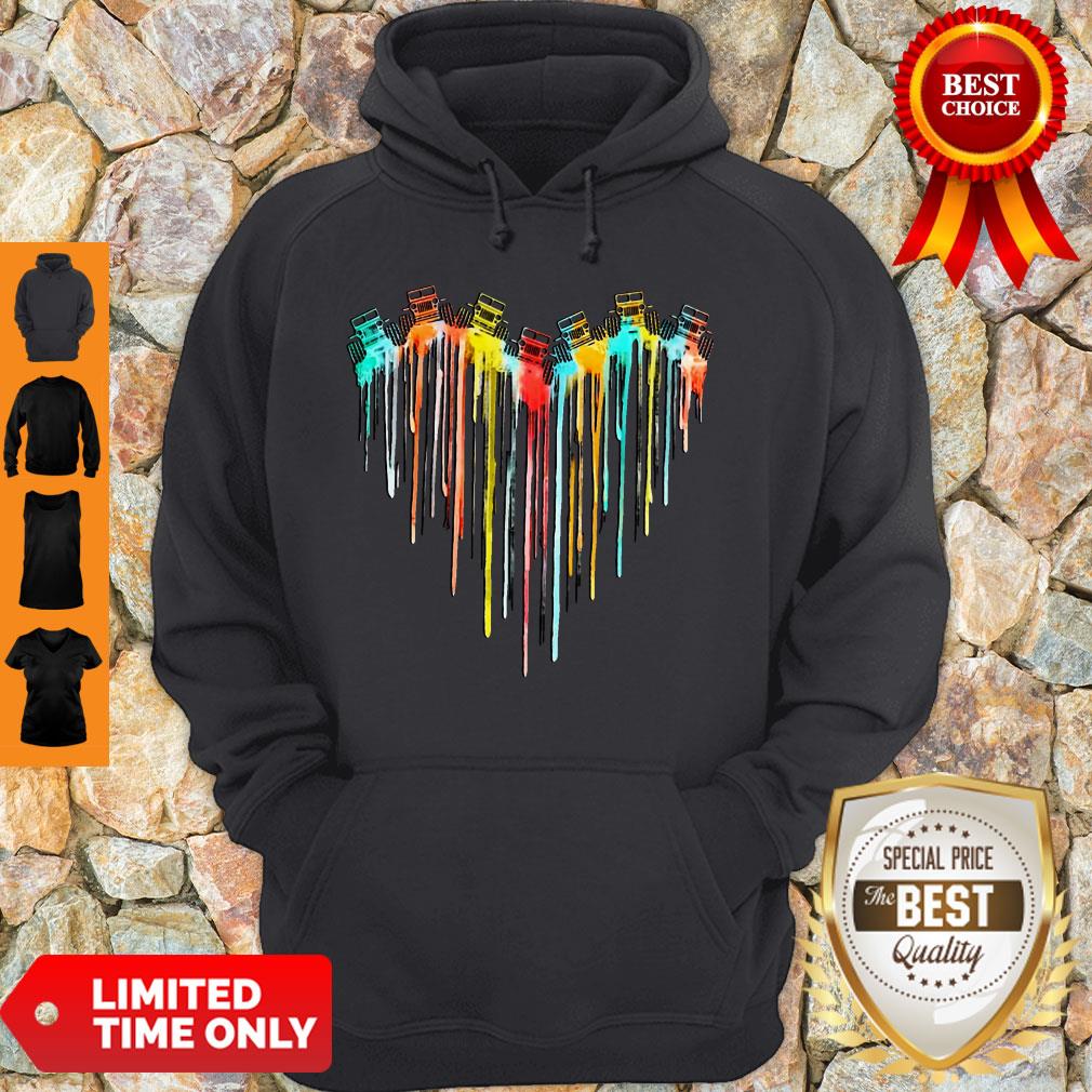 Awesome Colorful Dripping Heart Jeep Shirt - Image 3