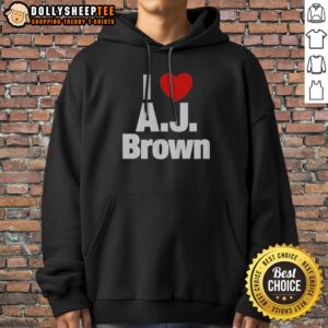 Alternative view of Funny Philadelphia Eagles I Love AJ Brown National Football League Players Association Shirt