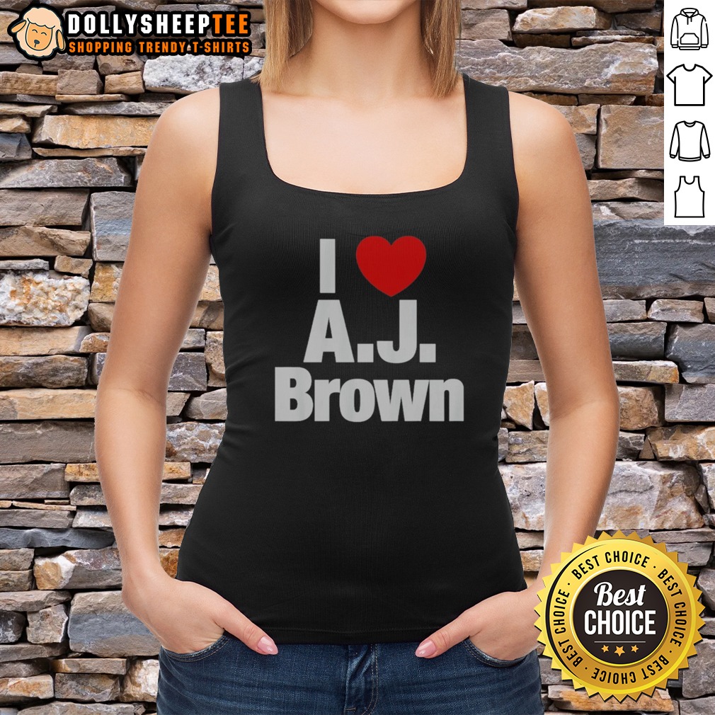 Funny Philadelphia Eagles I Love AJ Brown National Football League Players Association Shirt - Image 5