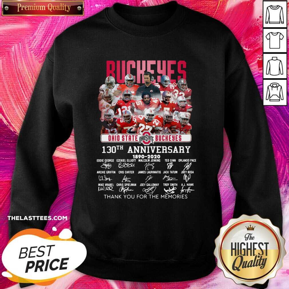 Hot Ohio State Buckeyes 130th Anniversary Thank You For The Memories Signature Shirt - Image 3