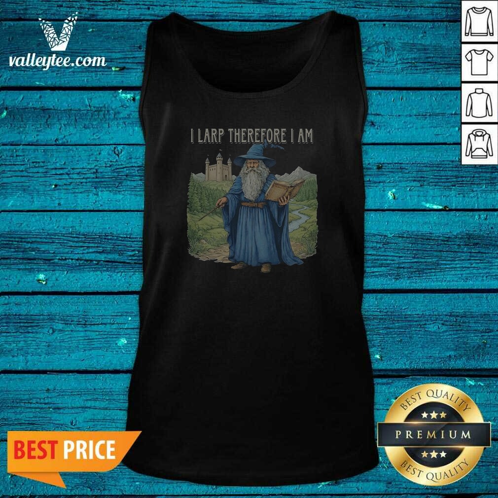Premium Wizard I Larp Therefore I Am Shirt - Image 4