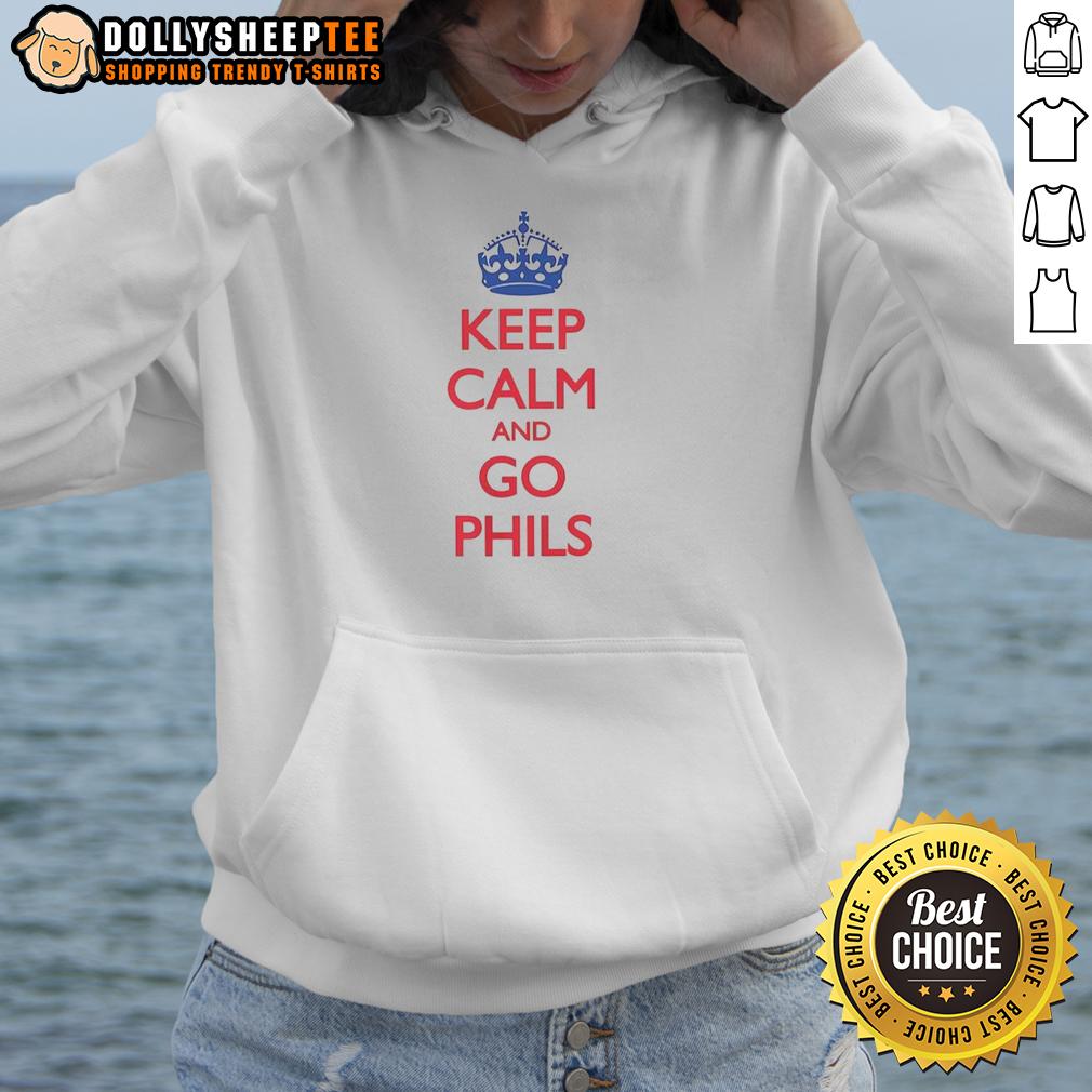 Good Philadelphia Phillies Keep Calm And Go Phils Crown T-Shirt - Image 2