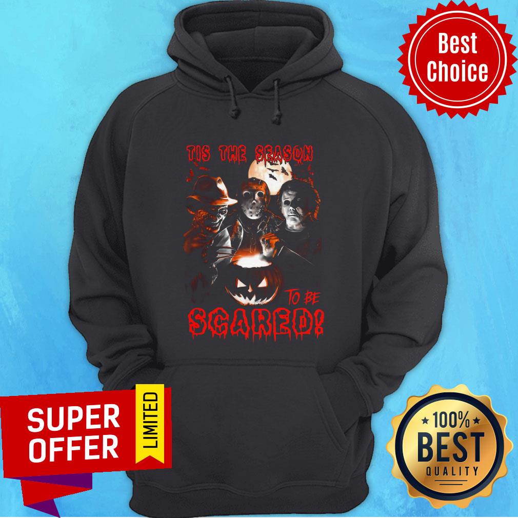 Nice Tis The Season To Be Scared Horror Halloween Shirt - Image 3