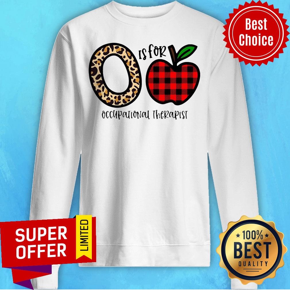 O Leopard Is For Teacher Occupational Therapist Apple Shirt - Image 2
