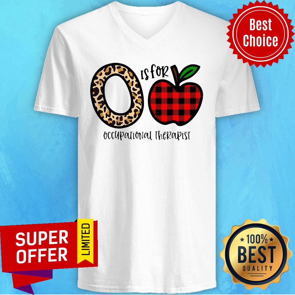 O Leopard Is For Teacher Occupational Therapist Apple Shirt - Image 4