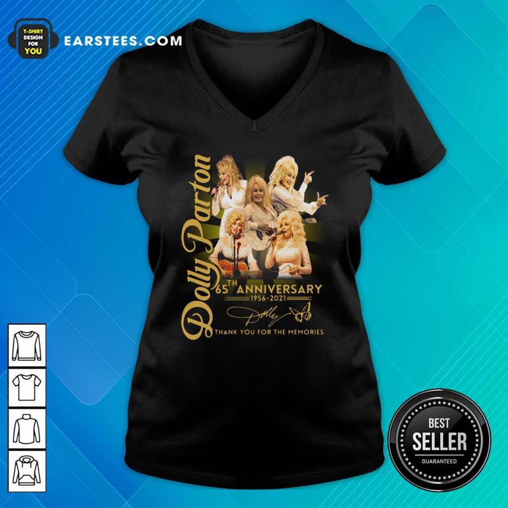 Good Dolly Parton 65th Anniversary 1956 2021 Thank You For The Memories Signature Shirt - Image 3