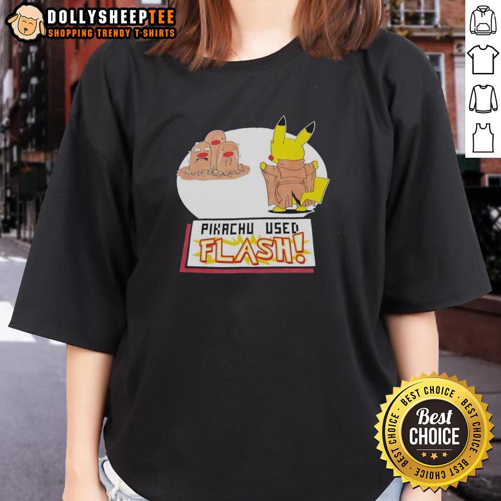 Nice Pikachu Used Flash Graphic T-Shirt - Image 3