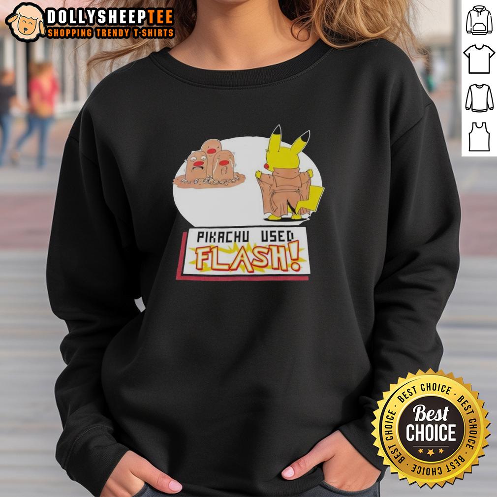 Nice Pikachu Used Flash Graphic T-Shirt - Image 5