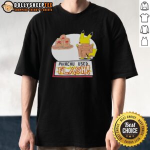 Nice Pikachu Used Flash Graphic T-Shirt