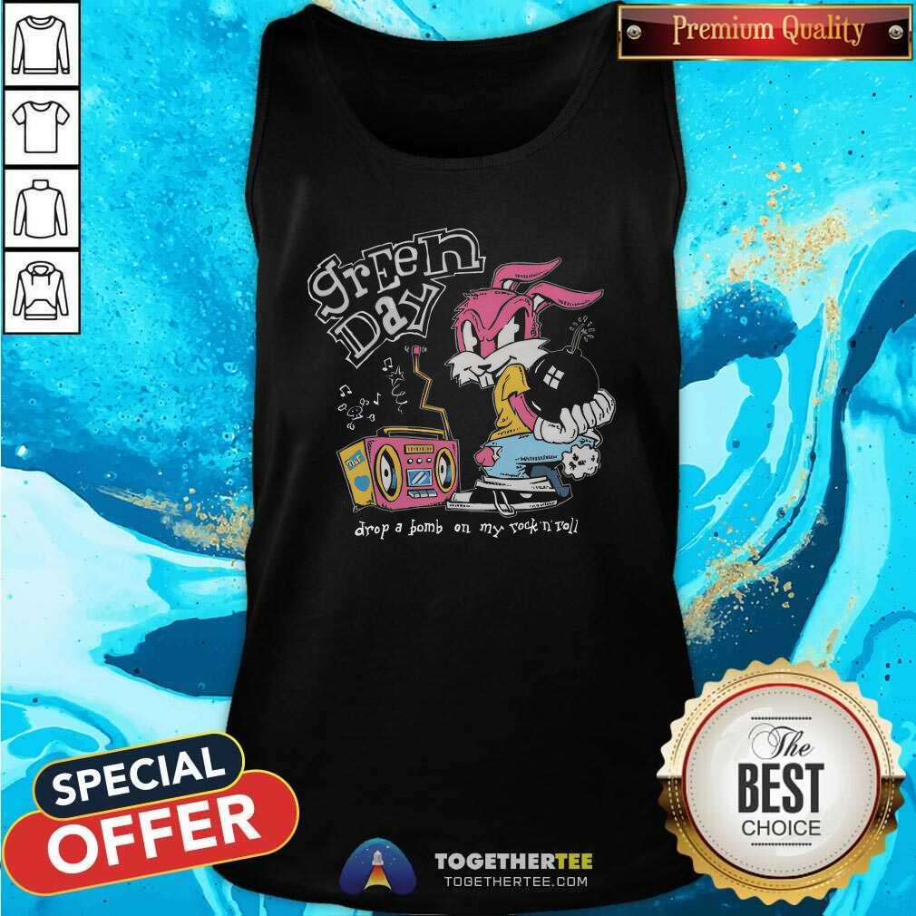 Top Rock Roll Repeat Forever Green Day Corvette Bunny T-Shirt - Image 3