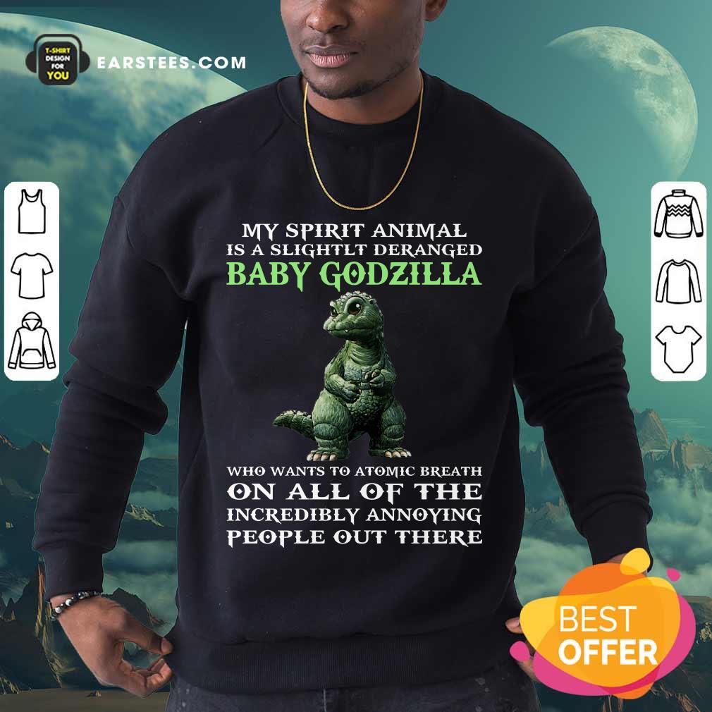 Hot My Spirit Animal Baby Godzilla Shirt - Image 3