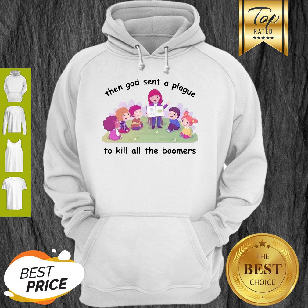 Official Then God Sent A Plague To Kill All The Bombers Shirt - Image 2
