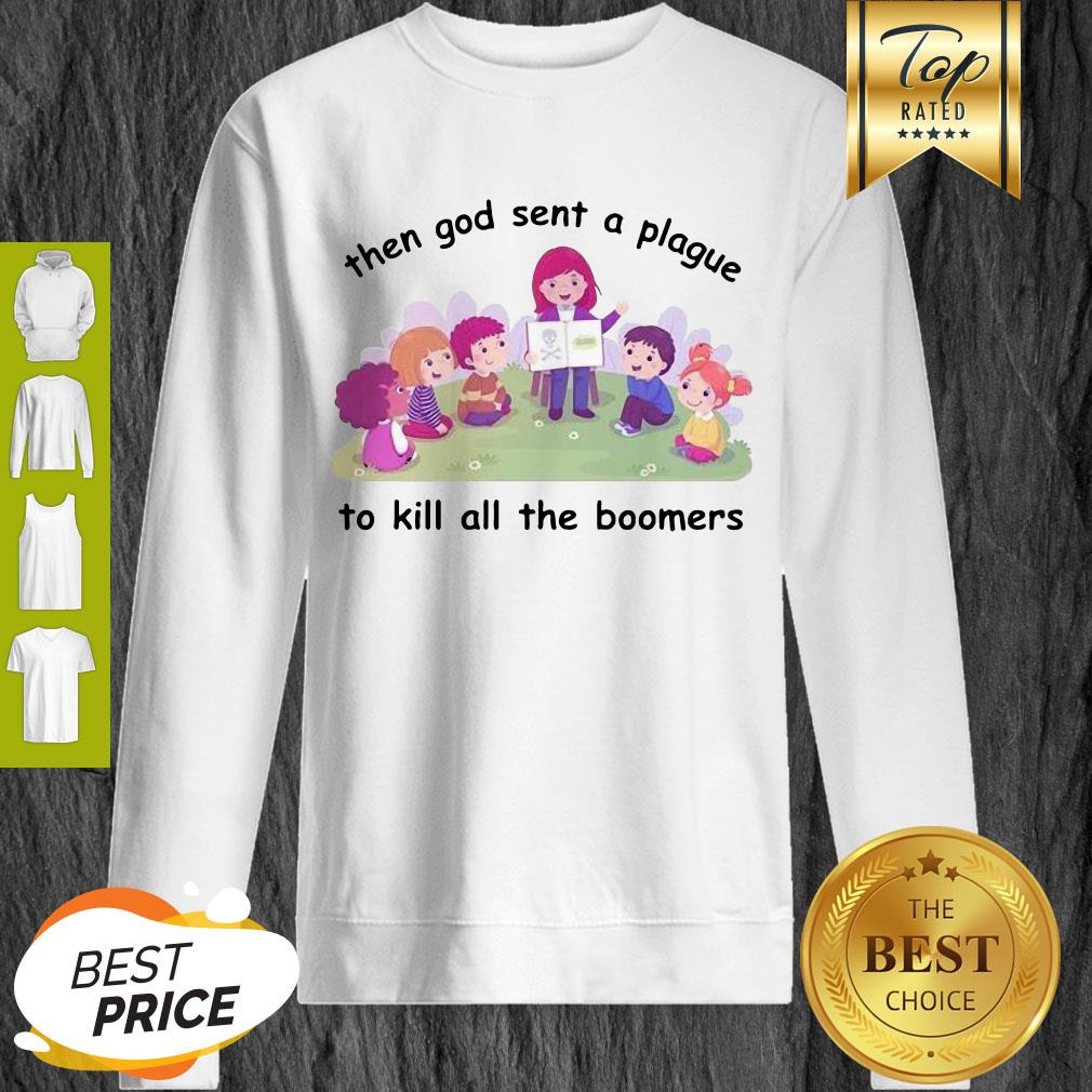Official Then God Sent A Plague To Kill All The Bombers Shirt - Image 3