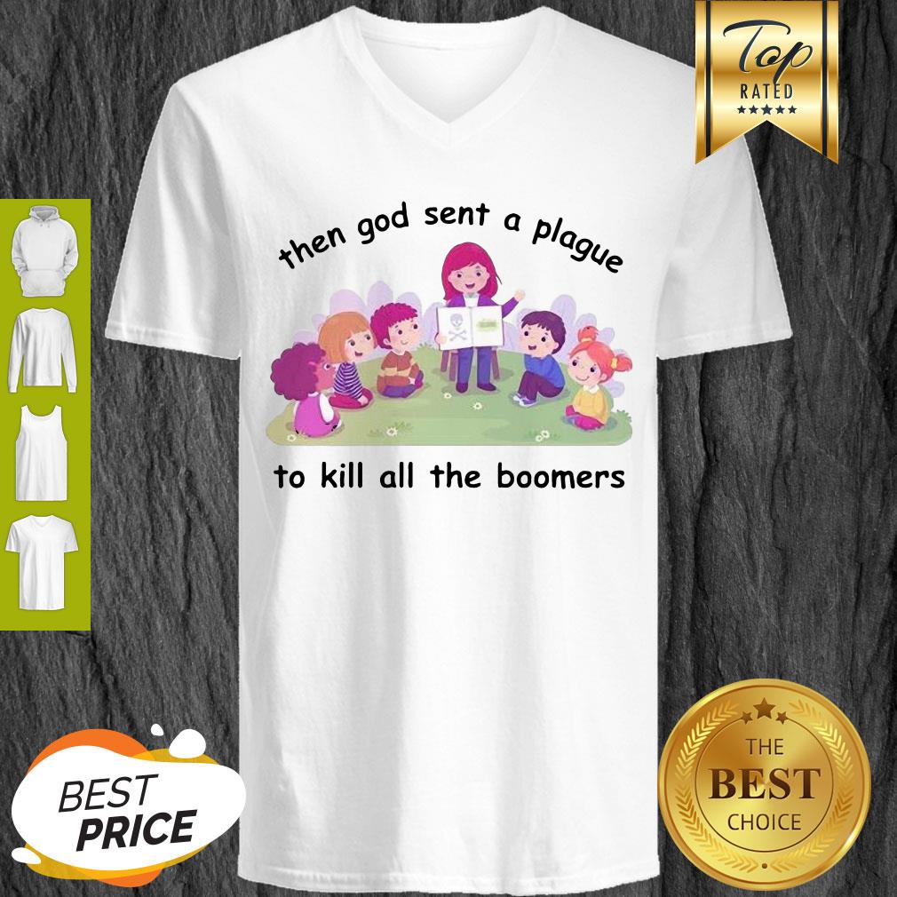 Official Then God Sent A Plague To Kill All The Bombers Shirt - Image 5