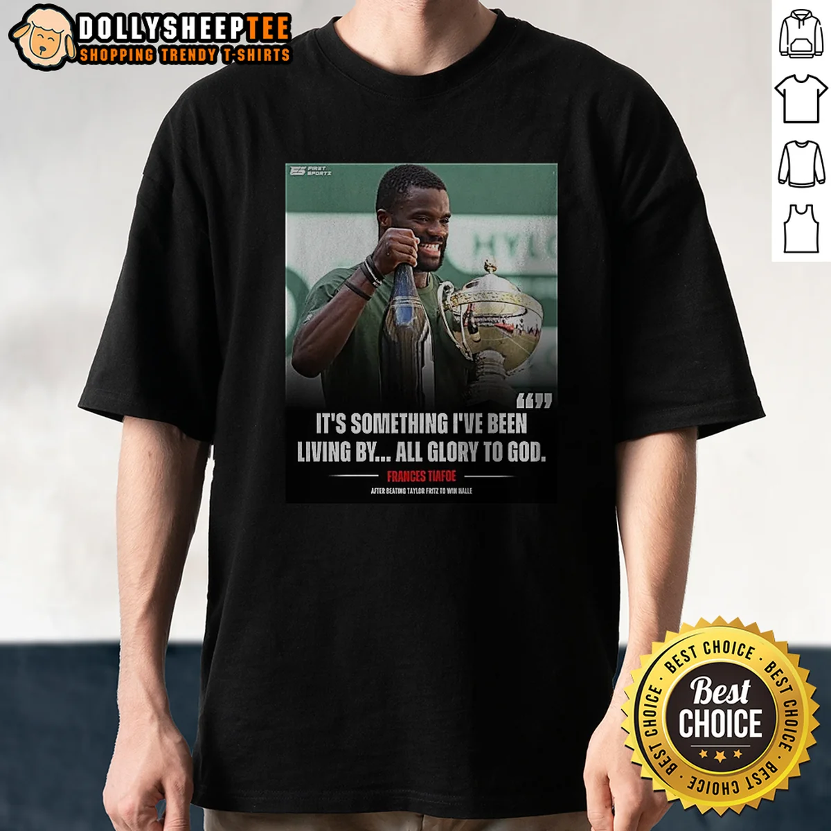 Funny It's Something I8217ve Been Living By All Glory To God Frances Tiafoe After Beating Tay Shirt