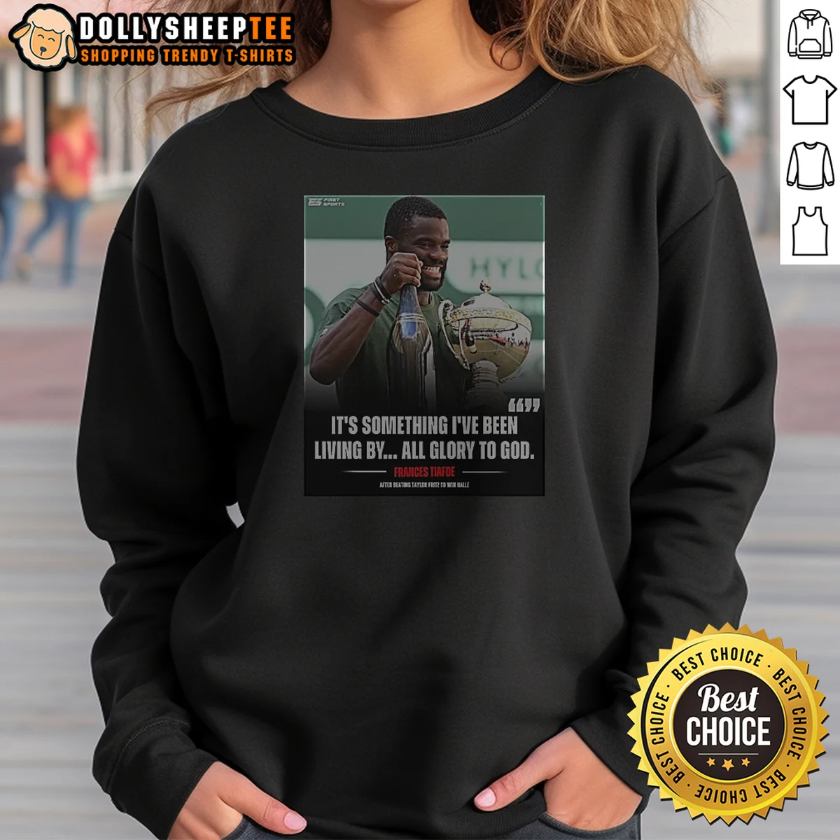 Funny It's Something I8217ve Been Living By All Glory To God Frances Tiafoe After Beating Tay Shirt - Image 5