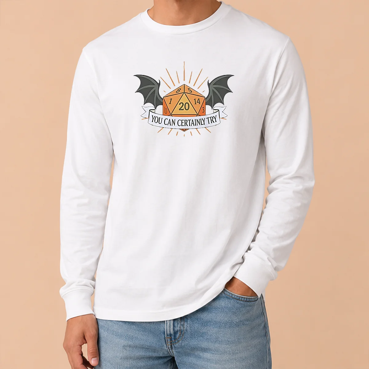 Hot You Can Certainly Try D20 Dice With Wings Shirt - Image 6
