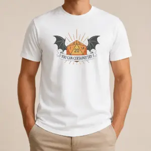 Hot You Can Certainly Try D20 Dice With Wings Shirt