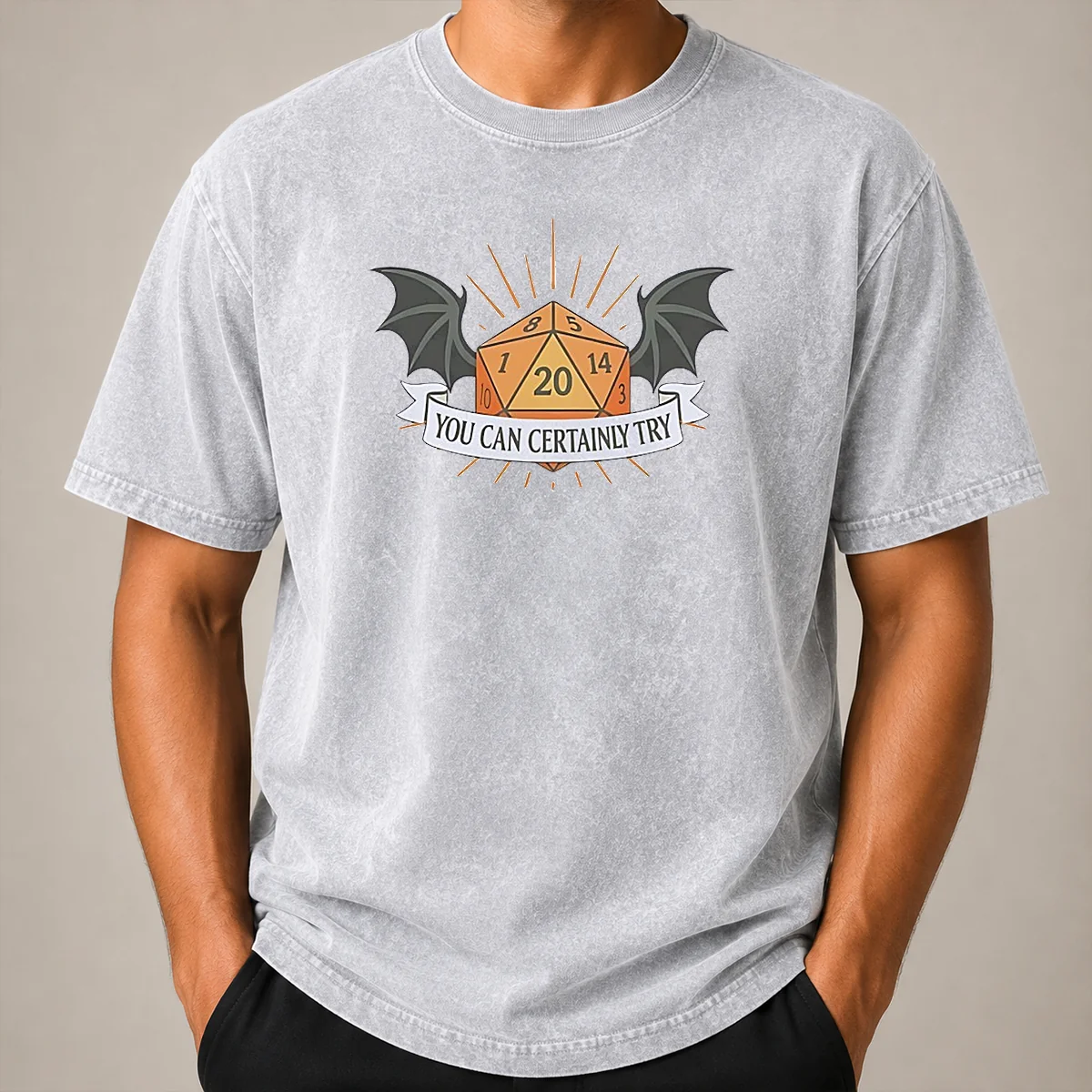 Hot You Can Certainly Try D20 Dice With Wings Shirt - Image 8