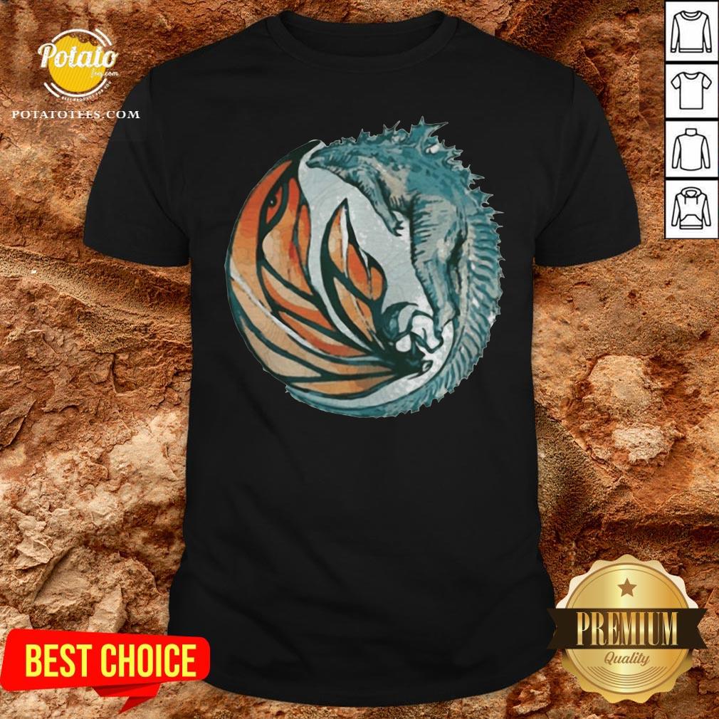 Perfect Godzilla King And Queen Yin And Yang Shirt