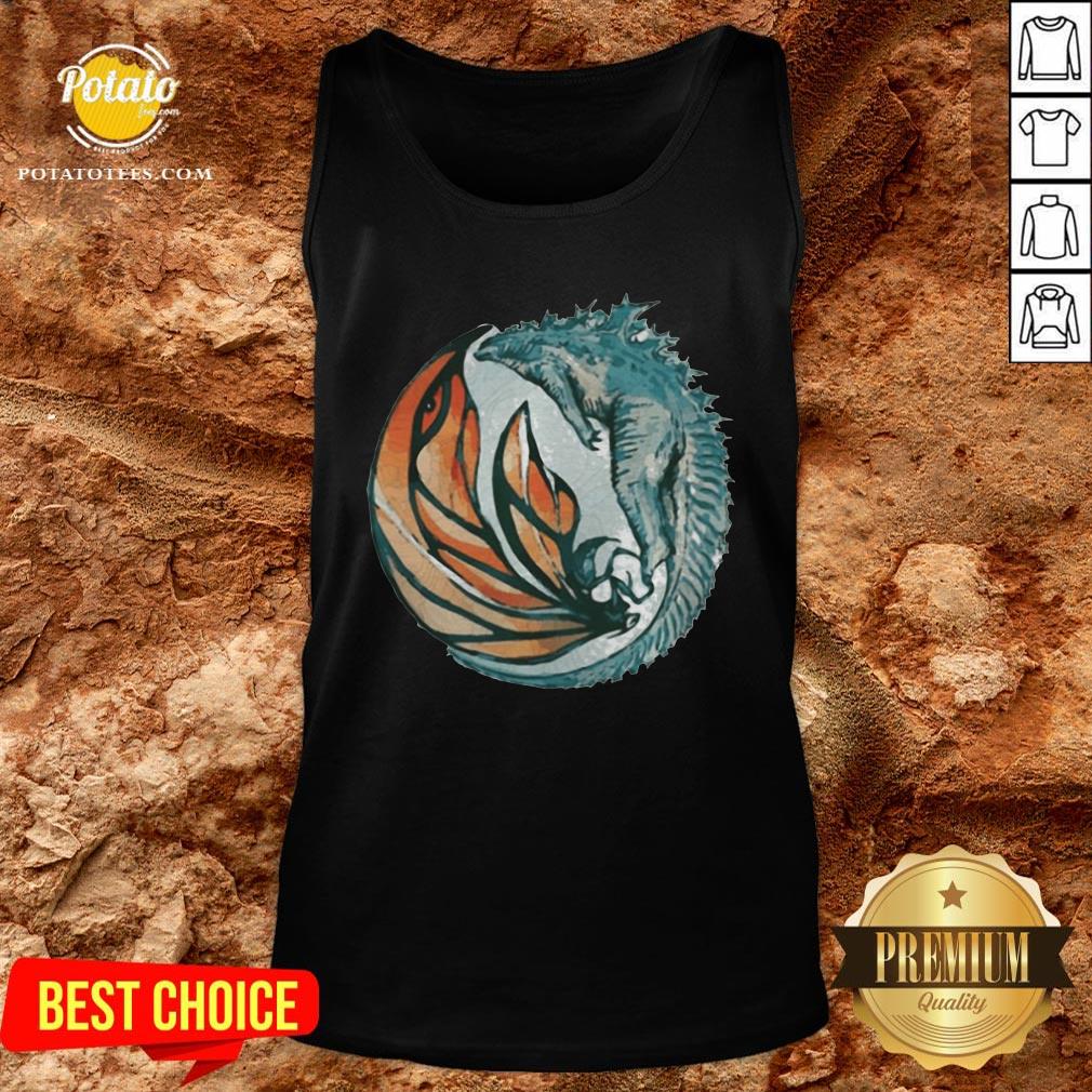Perfect Godzilla King And Queen Yin And Yang Shirt - Image 3
