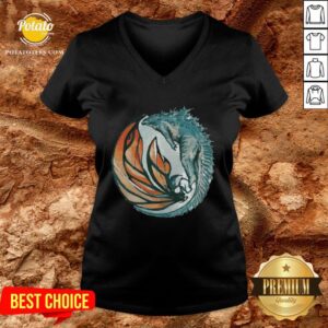 Alternative view of Perfect Godzilla King And Queen Yin And Yang Shirt